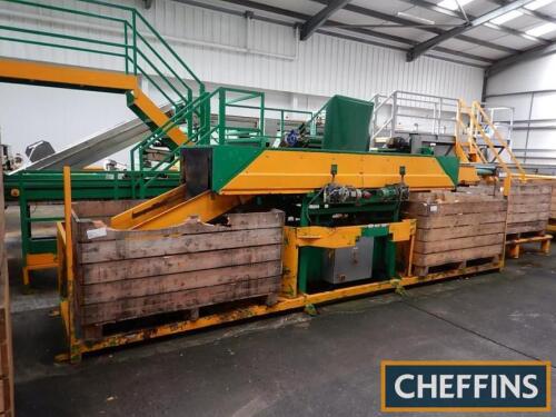 Haith Super Fill twin head box filler with lowering head conveyors and box feed elevator