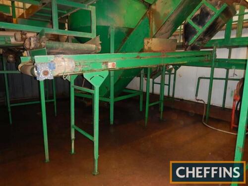 Haith free standing conveyor with 2legs only, 4.4m x 700mm