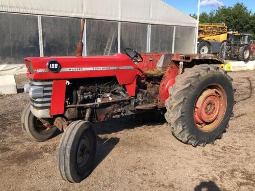 Massey Ferguson 188 Tractor c/w square axle Ser. No. 351544