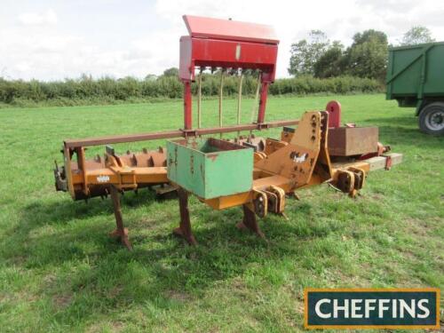 Simba 5leg sub-soiler, fitted with pro-lift legs, packer roller and seeder unit