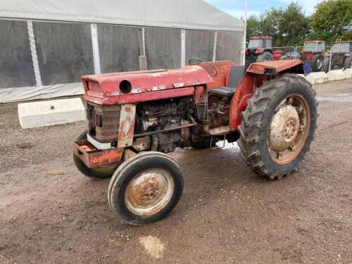 1970 Massey Ferguson 165 Tractor c/w 212 engine & registration documents Reg. No. ATD 960J