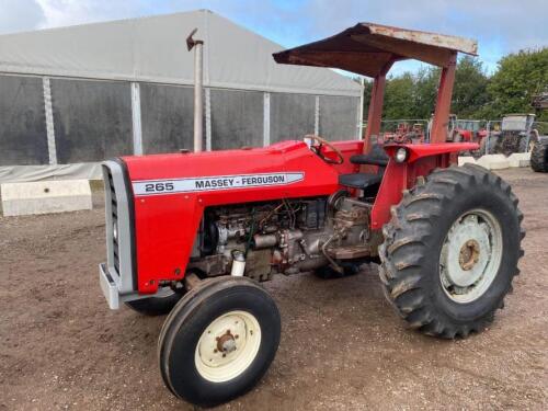 Massey Ferguson 265 Tractor c/w Perkins A4-236 engine, 4 bolt lift pump, 8x2 gearbox Ser. No. 217912