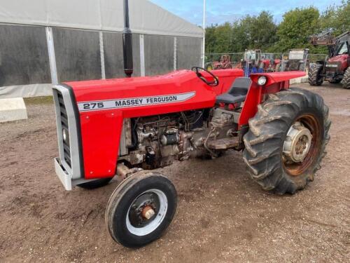 Massey Ferguson 275 Tractor c/w Perkins A4-248 engine, 4 bolt lift pump, 8x2 gearbox Ser. No. 299531