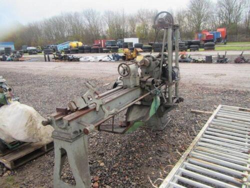 John Lang Single Phase Lathe c/w reduction gears & chucks