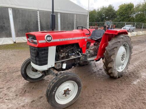 Massey Ferguson 168 Tractor c/w square back axle, 4 bolt pump & long pto