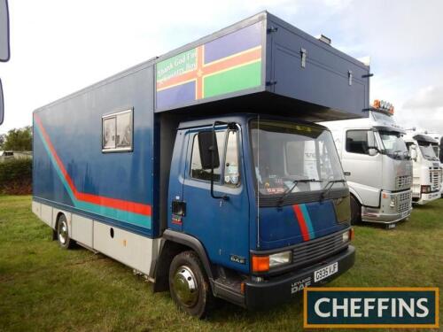 1989 Leyland Road Runner 8.13 Box body Reg. No. G935 VJF Chassis No. XLRK4H40V0L028060 Kitted out to the front with living accommodation inc' cooker, fridge, hot water, TV and rear storage and showing just 55,000 miles from new. The vendor states it to be