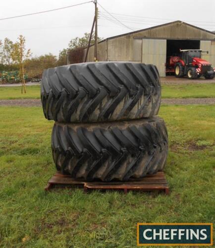 2no. 28.1x26 flotation wheels and tyres with removable centres to fit Case Maxxum 140