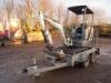 Terex 1.5 Mini Excavator c/w sprockets, 4no. buckets, 4 wheel trailer Hours: 2875