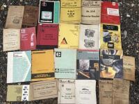 24no. International, McCormick and Caterpillar manuals and some others