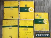 5no. John Deere manuals, including 4240 tractor parts catalogue and John Deere mechanical front wheel drive for 1030, 1130, 1630, 1830 and 2030 tractors