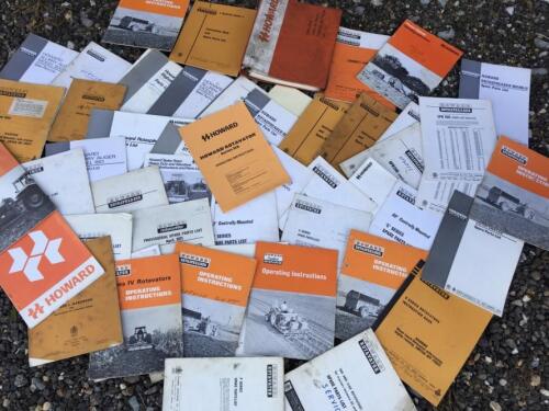 Approximately 50no. Howard rotavator manuals, mostly from the 1960s and 70s