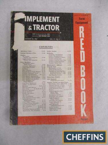 Implement & Tractor `Red Book` January 1962 Vol.77 No.3