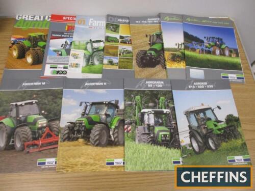 Deutz-Fahr, a qty of tractor sales brochures