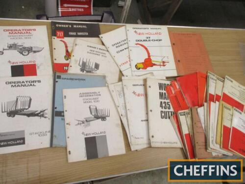 Good qty of New Holland and Deutz-Fahr manuals, parts lists, instructions etc.