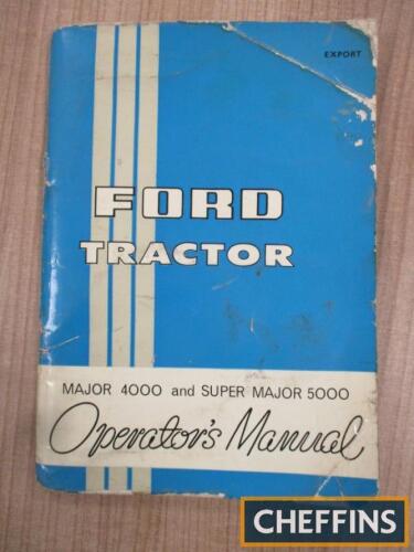 Ford 4000/5000 tractor operator's manual, dated 1964