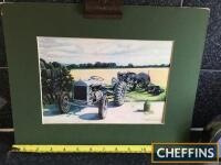 J. Appleyard limited edition number 7/83 print of Ferguson Brown tractors