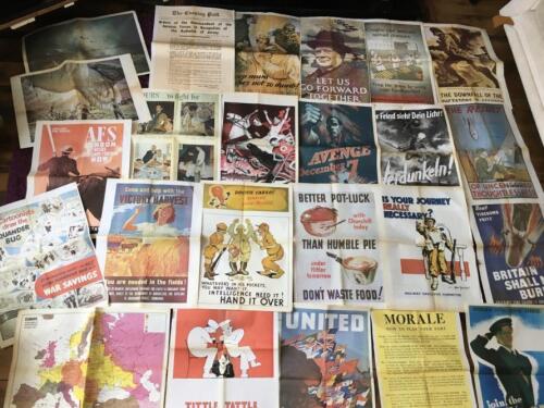 24no. reproduction WWII posters, all copies from original 1940s posters