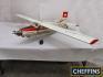 Pilatus Porter PC-6 80ins wingspan flying remote controlled model aircraft, fabric covered wooden frame, 7 servos RCV 4-stroke engine, cowl and prop absent