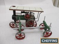 Mamod traction engine and pole trailer (lacking burner and steering rod)