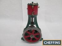 Stuart Turner V10 design single cylinder vertical steam engine model, motion moving freely (flywheel diameter 4.5ins)