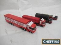 Knowles Transport, qty of die-cast commercial vehicle models by Corgi, to include Scania 124L, Volvo FH12 etc. (4)