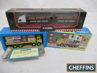 Corgi Classics `August 1995` limited edition ERF die-cast model, complete with certificate and unpainted figures, together with Corgi Eddie Stobart Volvo short wheel base die-cast model (2), boxed