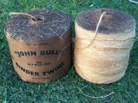 A spool of John Bull no.9 vintage bale twine, together with another