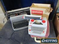 Remington manual typewriter, together with Petite child's typewriter (boxed and cased)