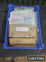 Qty of buff log books and documents for scrapped cars