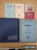 Mini, a selection of Austin and Morris manuals, handbooks etc. (5)