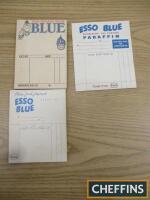 Esso Blue, 3 original invoice pads