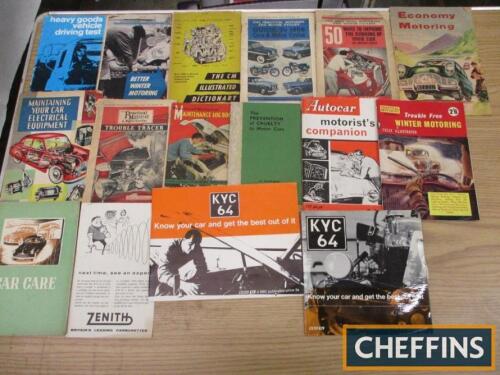 Qty of slim motoring publications 1950s/60s, including BBC publication and 45rpm record