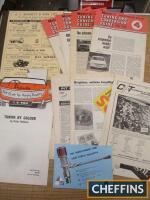 Qt motoring ephemera to include unused directory holder with ads, etc.