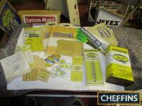 Duckhams, a fine collection of garage ephemera, late 1960s, including thermometer, oil can, stickers, order forms, retail prices etc.