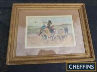 An early 20th century motoring print