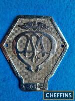 AA basket weave style commercial badge