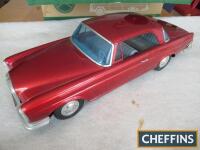 Ichiko Japan Mercedes-Benz 112 300SE Coupe, a large scale tinplate friction drive model 24ins long, complete with original box and in the original metallic red