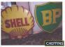 BP and Shell cast aluminium signs