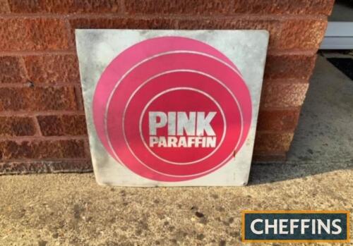Pink Paraffin double-sided sign