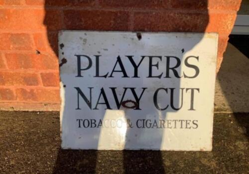 Players Navy Cut cigarette, double-sided enamel sign