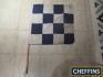 Chequered finishing flag, a period woven item