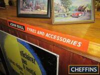 John Bull Tyres and Accessories, printed tin shelf edge sign