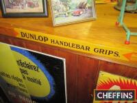 Dunlop Handlebar Grips, printed tin shelf edge sign