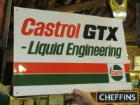 Castrol GTX Liquid Engineering, a NOS printed aluminium sign, 16x24ins