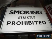 Smoking Strictly Prohibited, a NOS garage workshop sign, 16x11ins