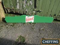 Castrol, a large hanging double-sided wooden sign