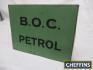BOC Petrol, a double-sided enamel flanged sign
