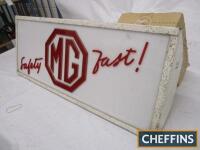 1950s MG Safety Fast dealership lightbox