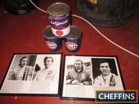 Gulf ex-Goodwood Revival set framed images and cans