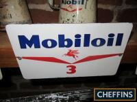 Mobiloil 3, an enamel petrol pump plate